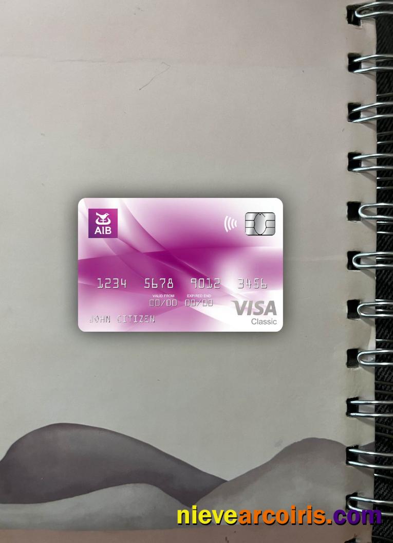 Ireland AIB bank visa classic card photolook